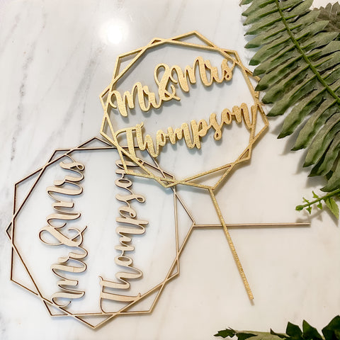 Customizable Wooden Cake Toppers